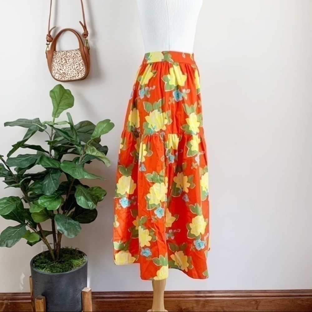 💋Anthropologie WHIT floral skirt size 4 - Picture 5 of 11
